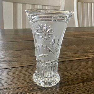 Vintage Lausitzer Lead Crystal Germany 1980’s Bud Vase 6” Art Glass Decorative